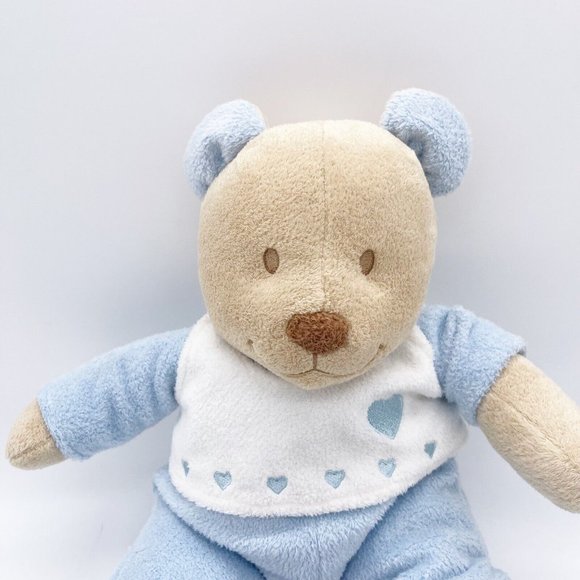 Baby Connection Plush Blue Teddy Bear Beating Red Plastic Heart Heartbeat 14” - Picture 15 of 16